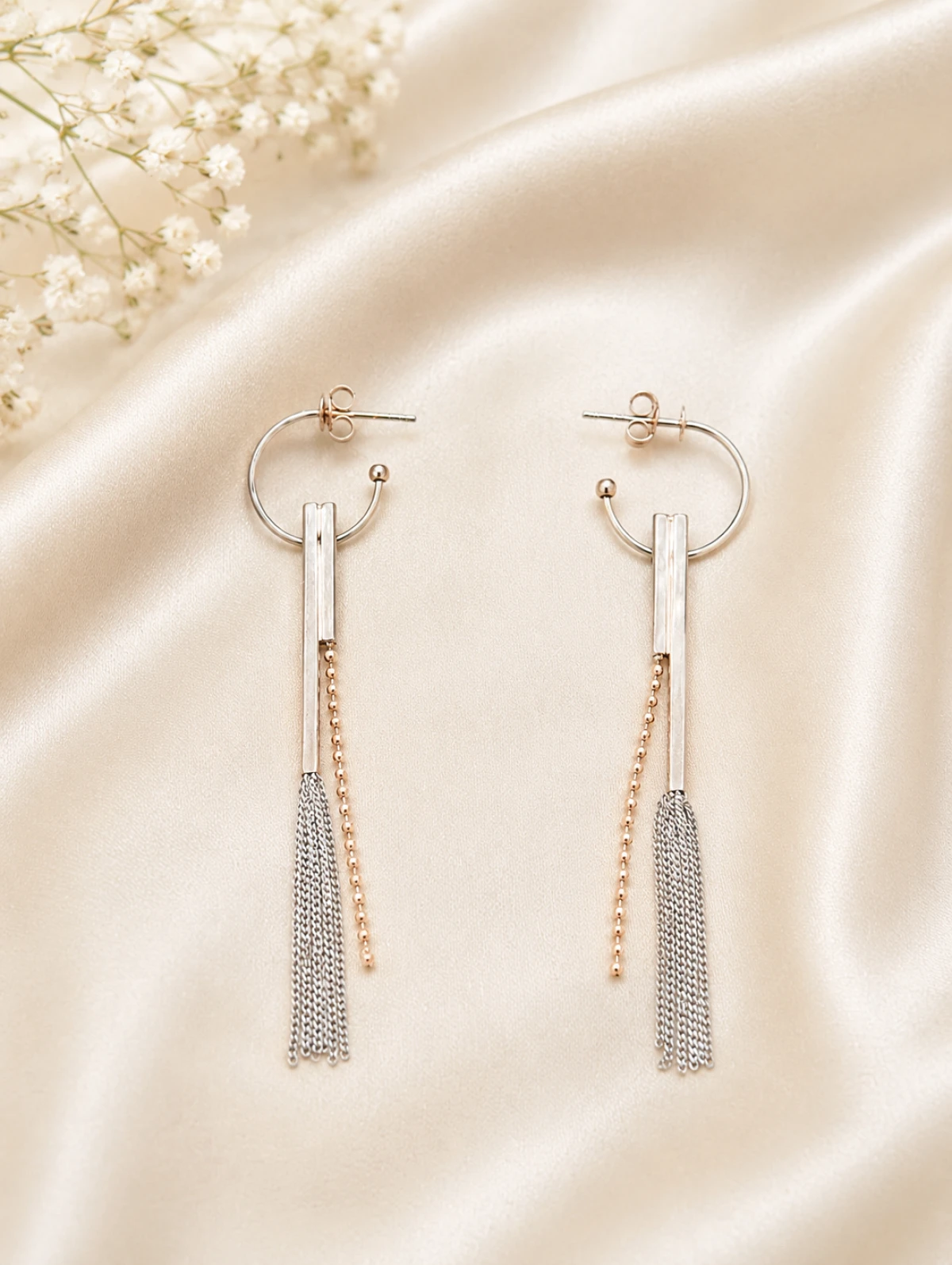 Exquisite Silver Drop Earrings