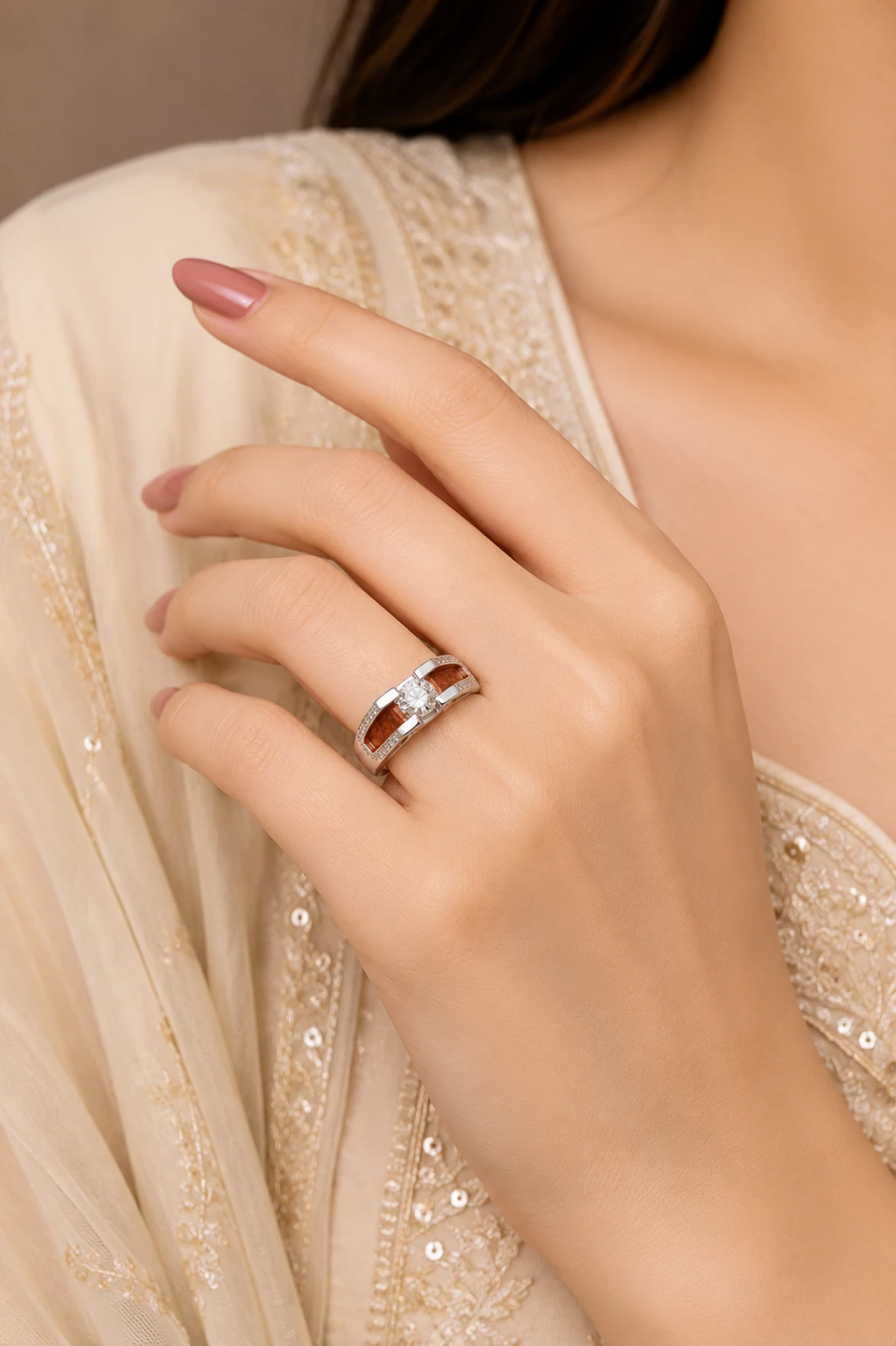 Artisan Interwoven Pavé Diamond Wave Ring