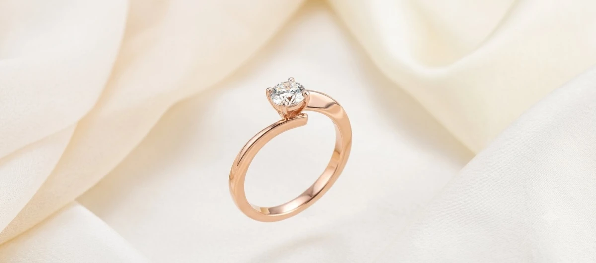 Elegant Rose Gold Diamond Ring