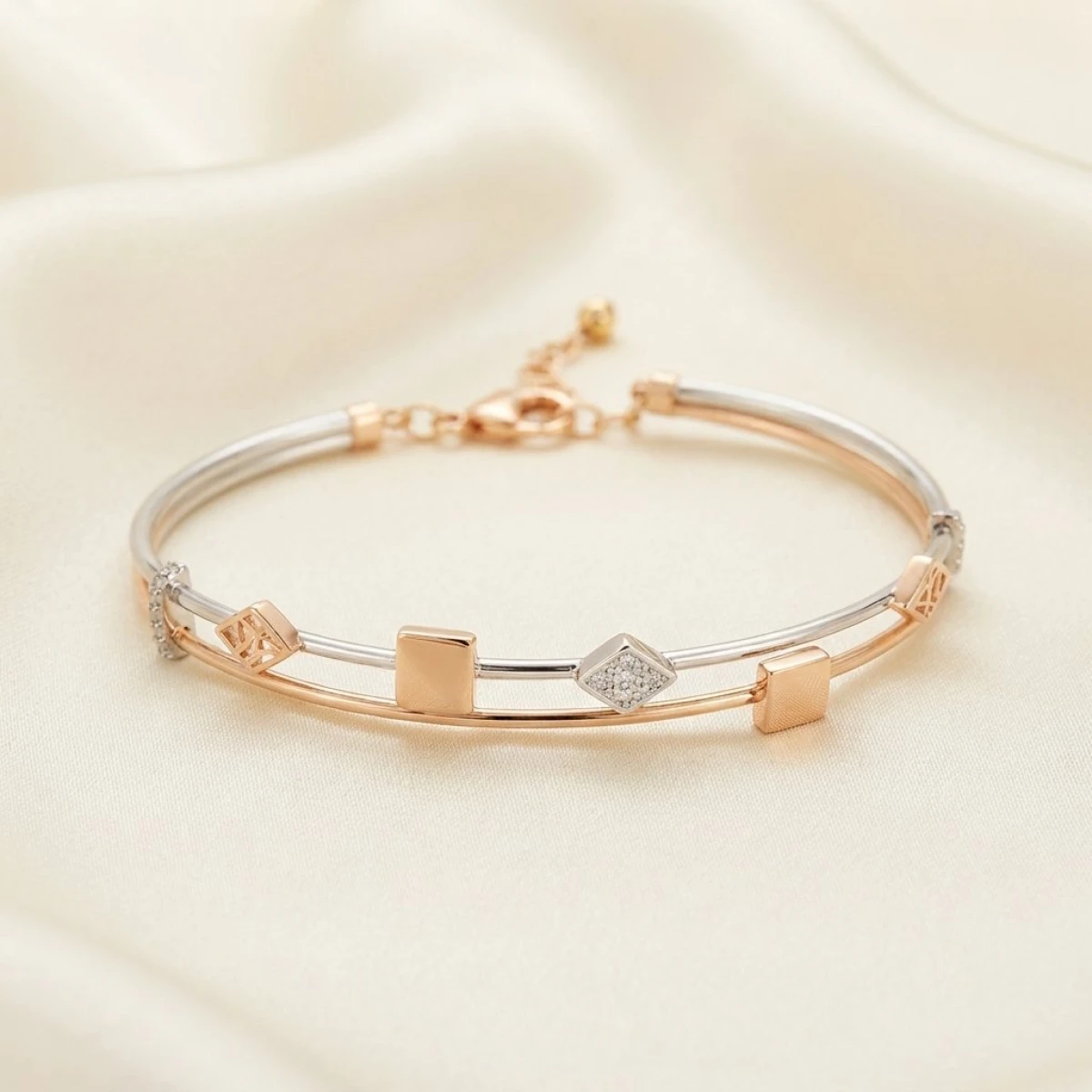 Rose Gold & Silver Women’s Designer Bracelet