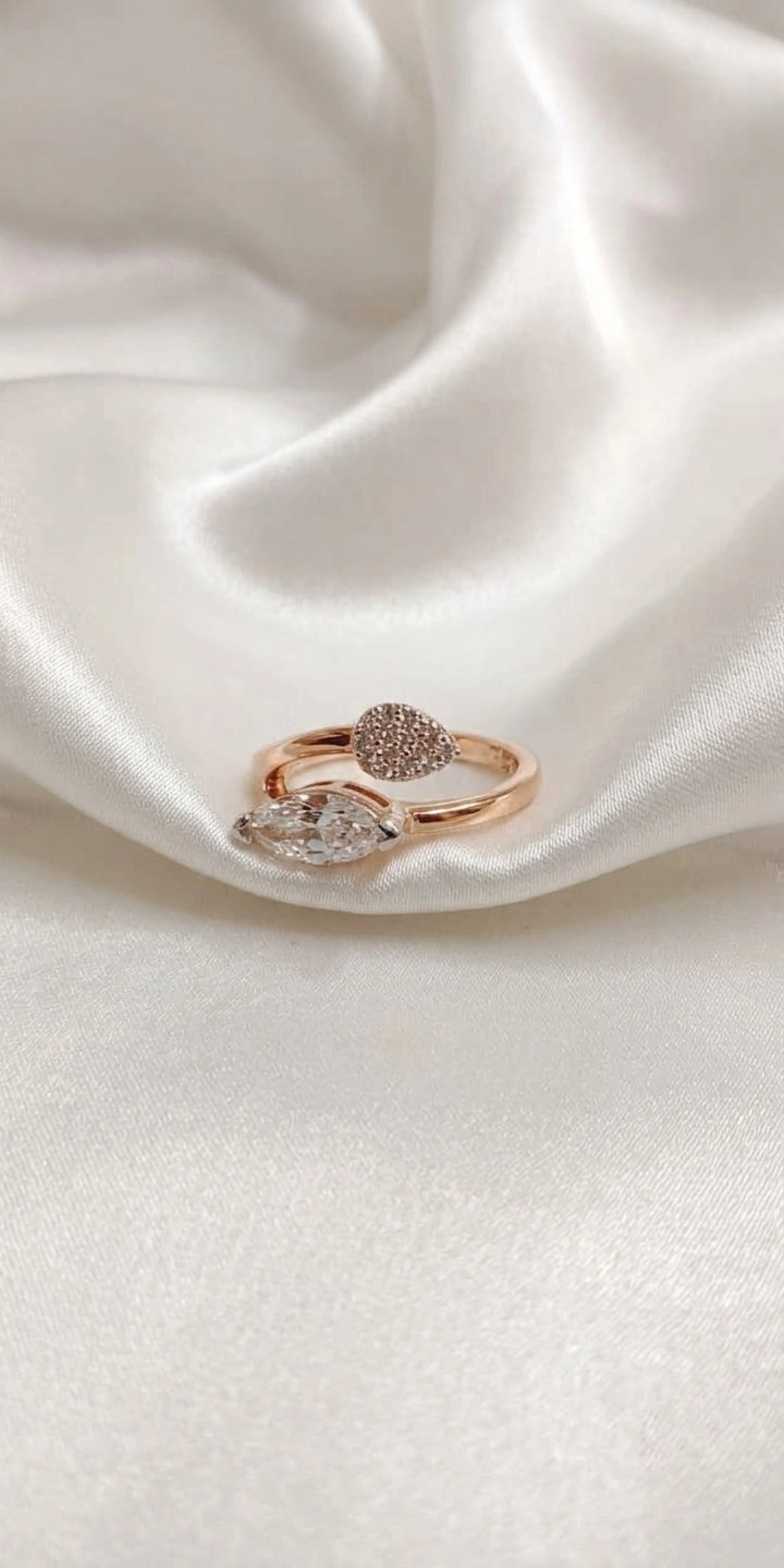Rose Gold Double Diamond Ring