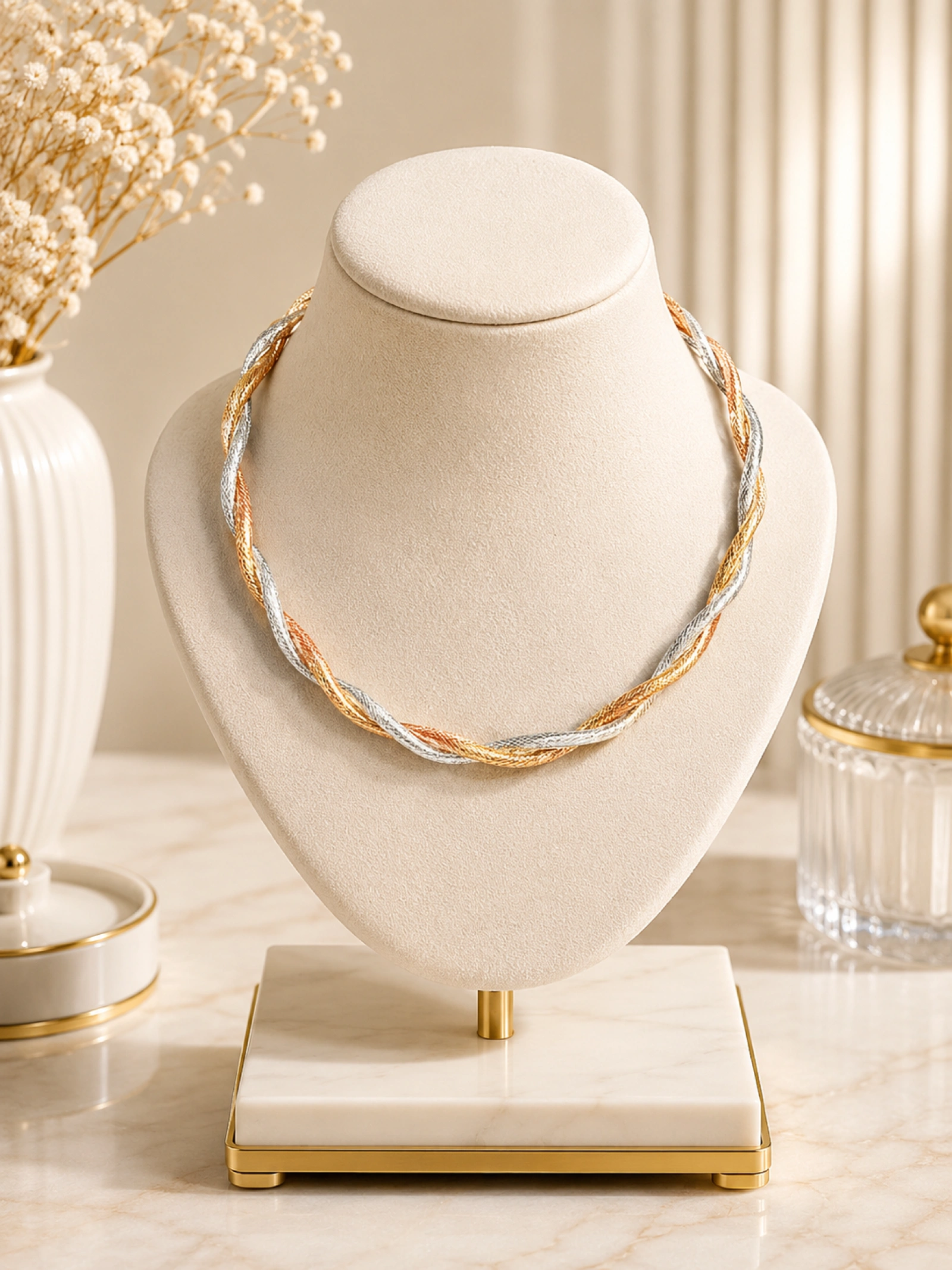 Artisan Tricolor Twisted Mesh Chain