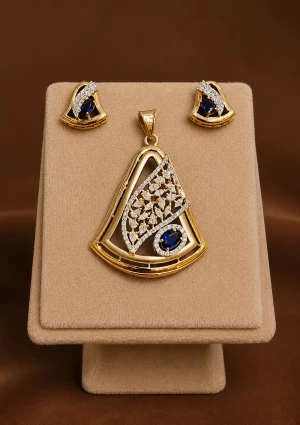Timeless Gold Floral Pendant Set Main View