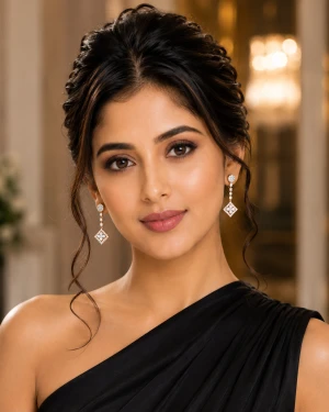 Elegant Diamond-Style Square Drop Earrings for Women – Gold Finish Gallery View