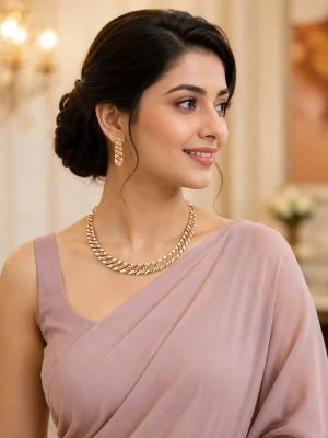 Elegant Rose Gold Women’s Designer Half Set Gallery View
