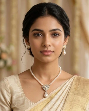 Trillion Crystal and Pearl Jewelry Set Gallery View