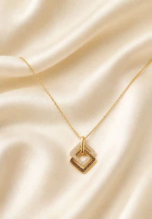 Luxe Geometric Gold Pendant Necklace for Women Main View