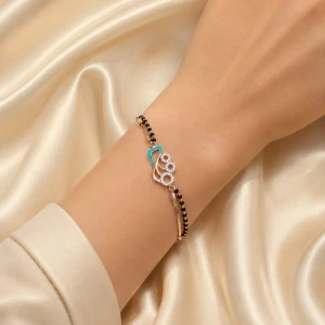 Gold Mangalsutra Bracelet with Elegant Charm Gallery View