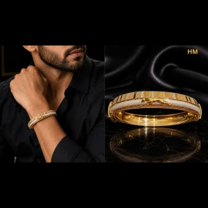 Gold Horse Motif Men’s Kada Gallery View