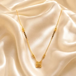 Women’s Gold Floral Mangalasutra Set Main View
