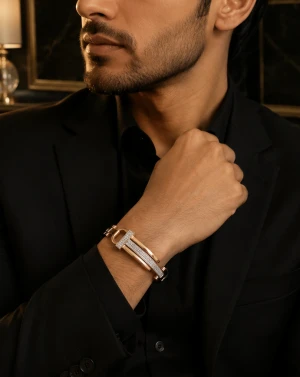 Royal Nail Design Gold Men's Kada Gallery View