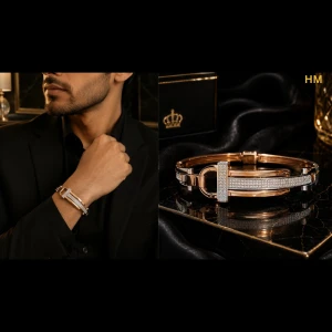 Royal Nail Design Gold Men's Kada Gallery View