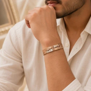 Royal Dual-Tone Gold Men's Kada Gallery View