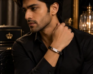 Gold Finish Men’s Luxury Kada Gallery View