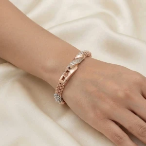 Rose Gold Finish Women’s Designer Kada Bangle Gallery View