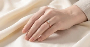 Elegant Rose Gold Diamond Ring Gallery View