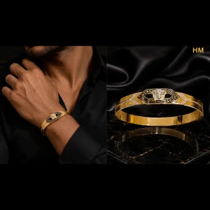 Gold Lion Motif Men’s Kada Gallery View