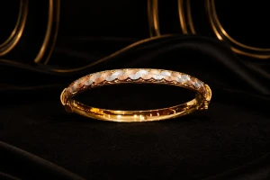 Elegant Gold Finish Men’s Kada Main View