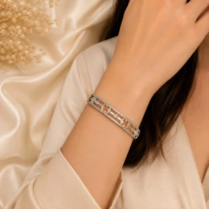 Elegant Gold Women’s Floral Designer Bangle Gallery View