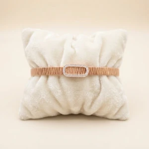 Silver Oval Pavé Frame Cord Bracelet Main View