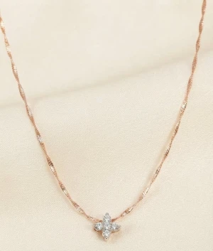 Gold Four-Leaf Clover Pendant Necklace Gallery View