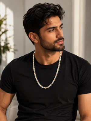 Gold & White Gold Men’s Stylish Chain Gallery View