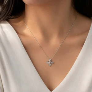 925 Silver Floral Pendant for Women Gallery View
