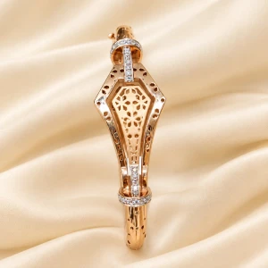 Rose Gold Geometric Filigree Bracelet Main View