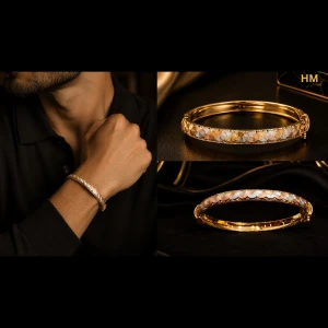 Elegant Gold Finish Men’s Kada Gallery View