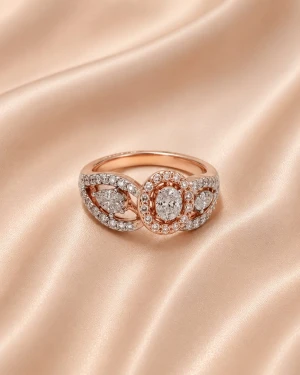 Multi-Stone Halo Diamond Ring Gallery View