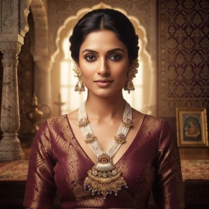 Royal Antique Kundan Pearl Necklace Set Main View