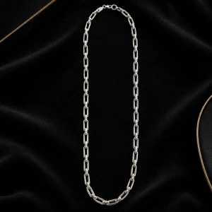 925 Sterling Silver Modern Link Chain for Men Gallery View