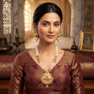 Royal Meenakari Long Necklace Set Gallery View