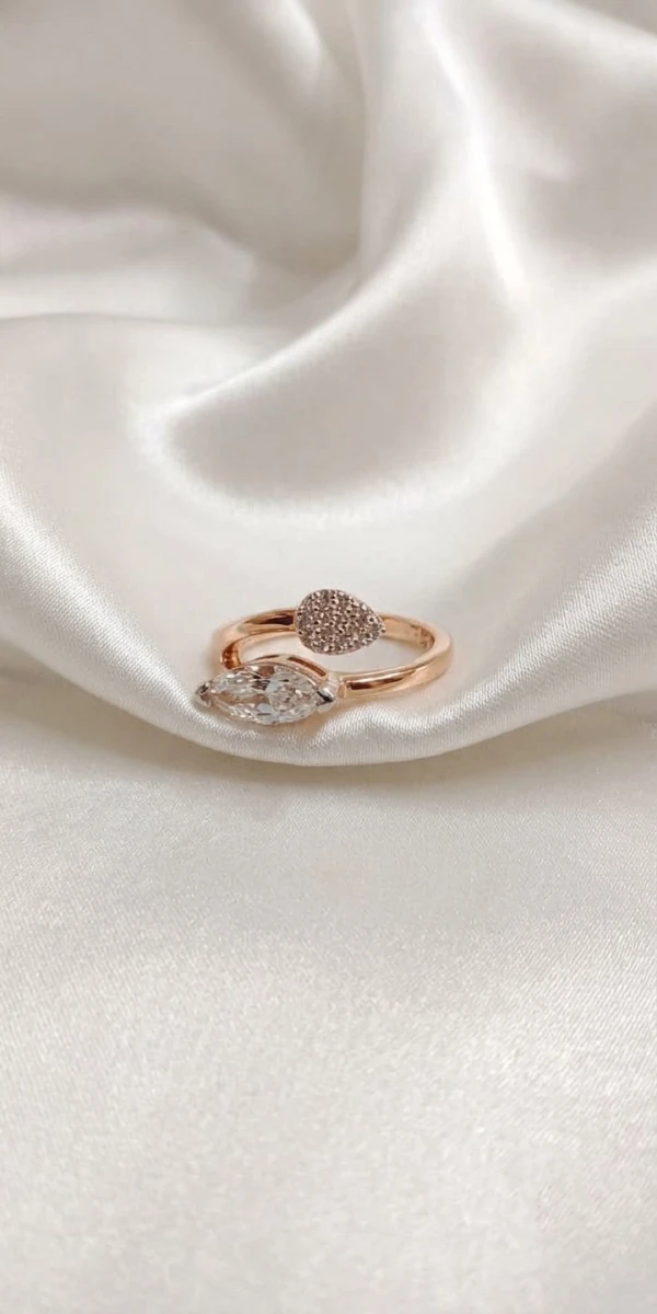 Rose Gold Double Diamond Ring