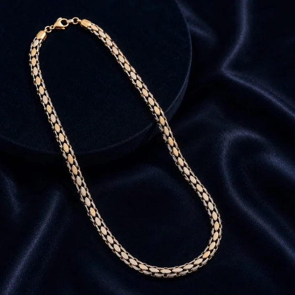 Gold Men’s Leaf Link Chain