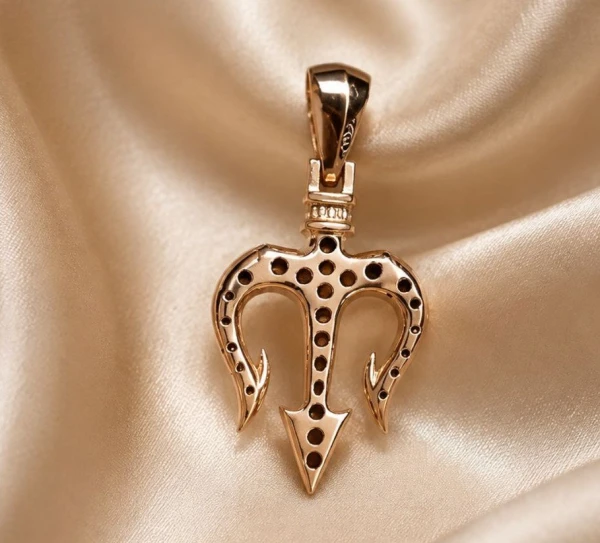 Rose Gold Trishul Pendant