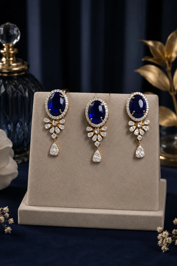 Vintage Diamond Teardrop Set