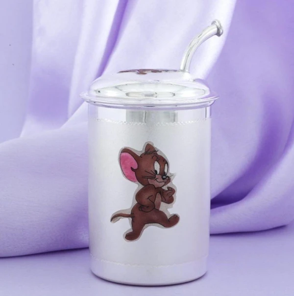 Jerry the Mouse Silver Sipper Tumbler