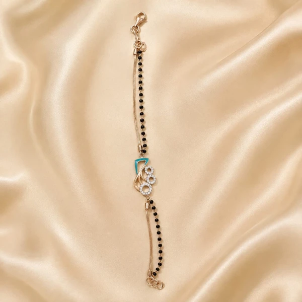 Gold Mangalsutra Bracelet with Elegant Charm