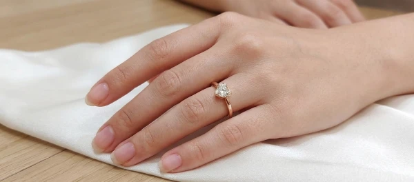 Magnificent Heart Cut Solitaire Diamond Ring