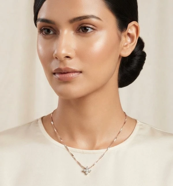 Gold Four-Leaf Clover Pendant Necklace