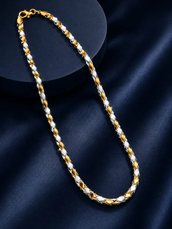 Gold & White Gold Men’s Stylish Chain
