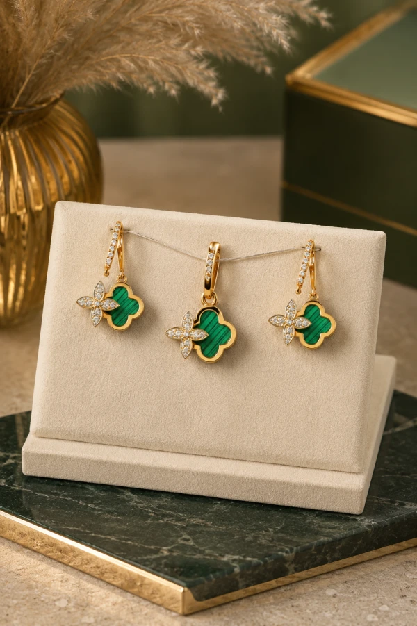 Majestic Diamond Heart Pendant Set