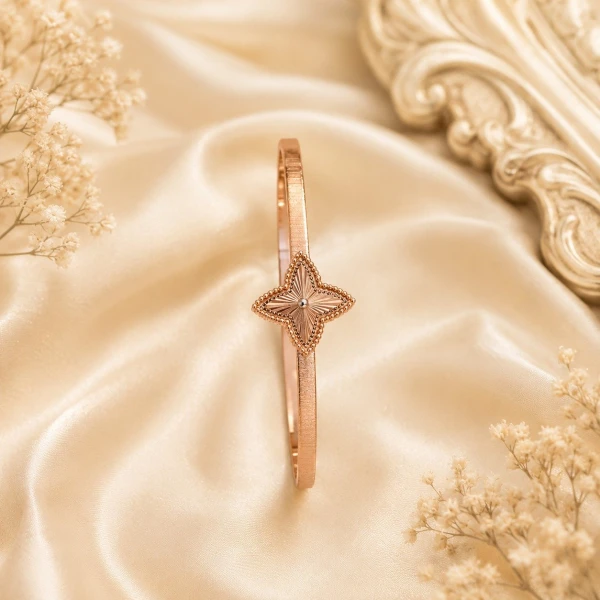 Women’s Rose Gold Floral Kada