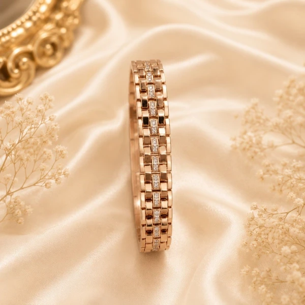 Men’s Gold Link Pattern Kada