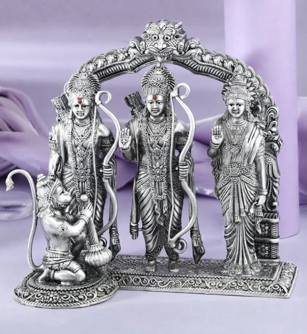 Majestic 925 Silver Ram Darbar Idol Set