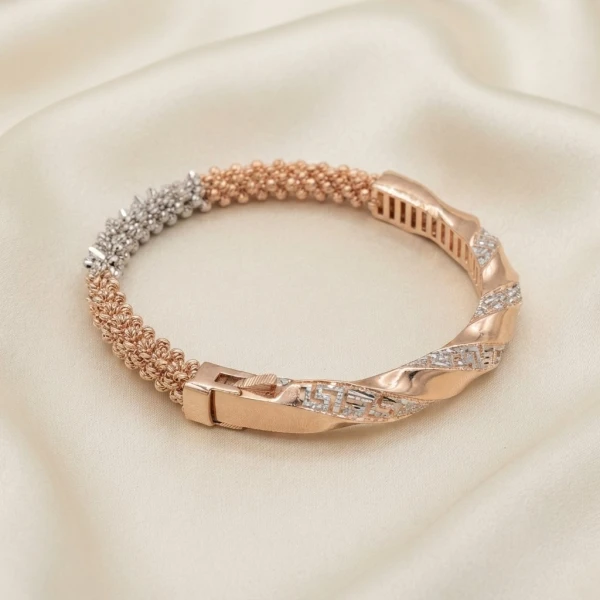 Rose Gold Finish Women’s Designer Kada Bangle