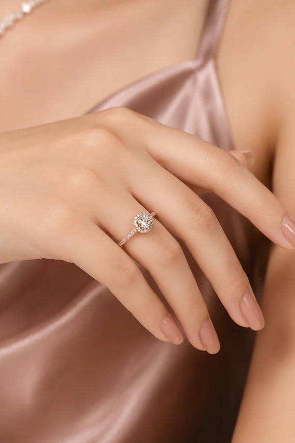 Divine Crown Solitaire Diamond Ring