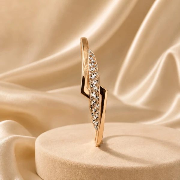 Golden Sparkle Designer Kada Bracelet for Women