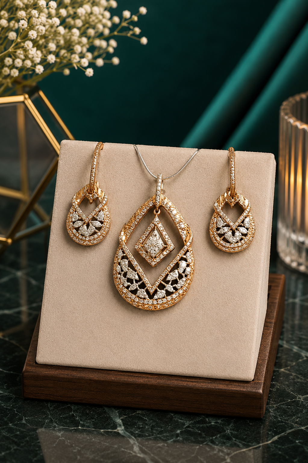 Divine Diamond Traditional Locket Set
